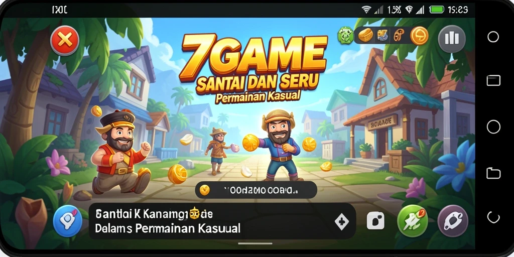 Tampilan gameplay ceria dan menghibur dari 7GAME.