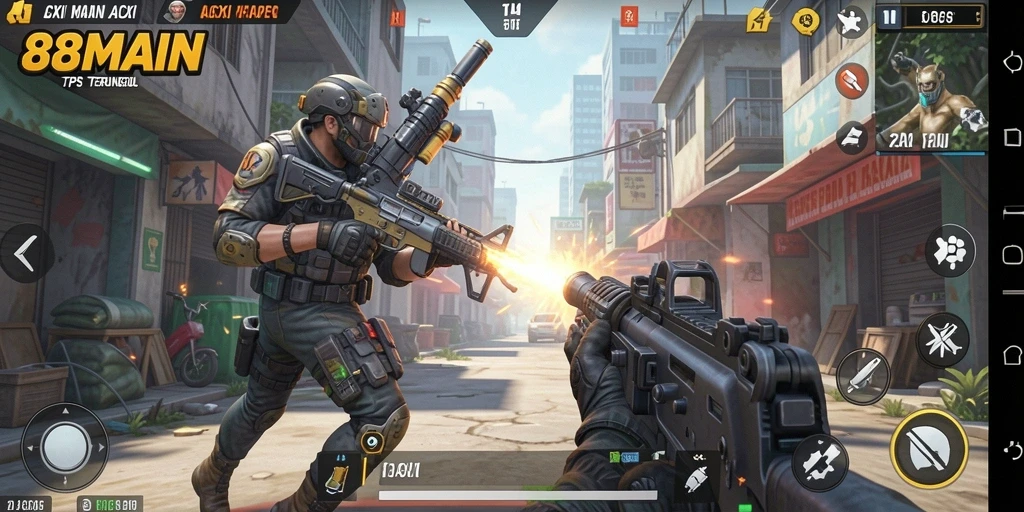 Tangkapan layar menunjukkan pengalaman mendebarkan dalam gameplay TPS.