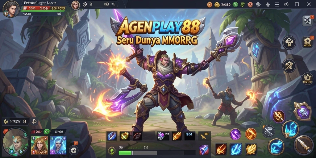Screenshot AGENPLAY88 menunjukkan aksi seru dalam dunia MMORPG.