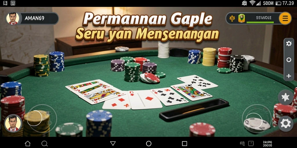 Screenshot gameplay Gaple yang menarik dan seru.