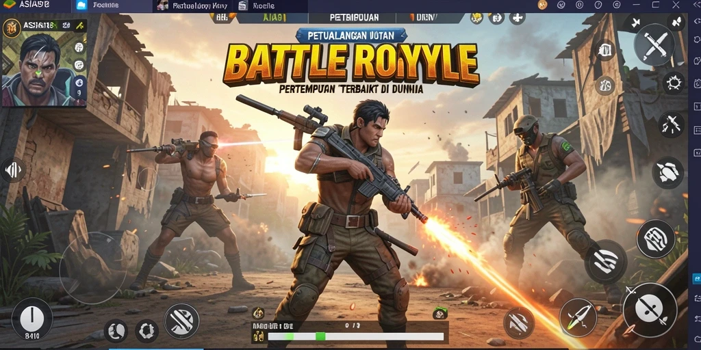 Tampilan menegangkan dalam pertempuran Battle Royale di ASIA918.