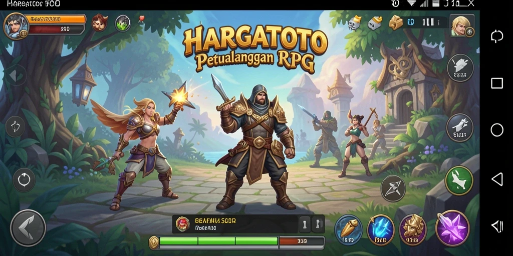 Tampilan menarik dari gameplay RPG HARGATOTO menampilkan dunia penuh petualangan.