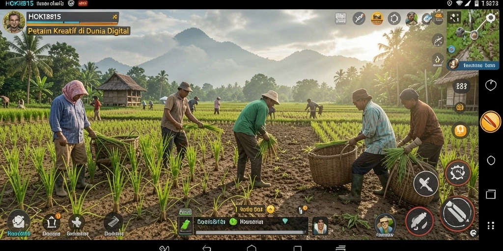 Tampilan gameplay pertanian yang memukau dan interaktif.