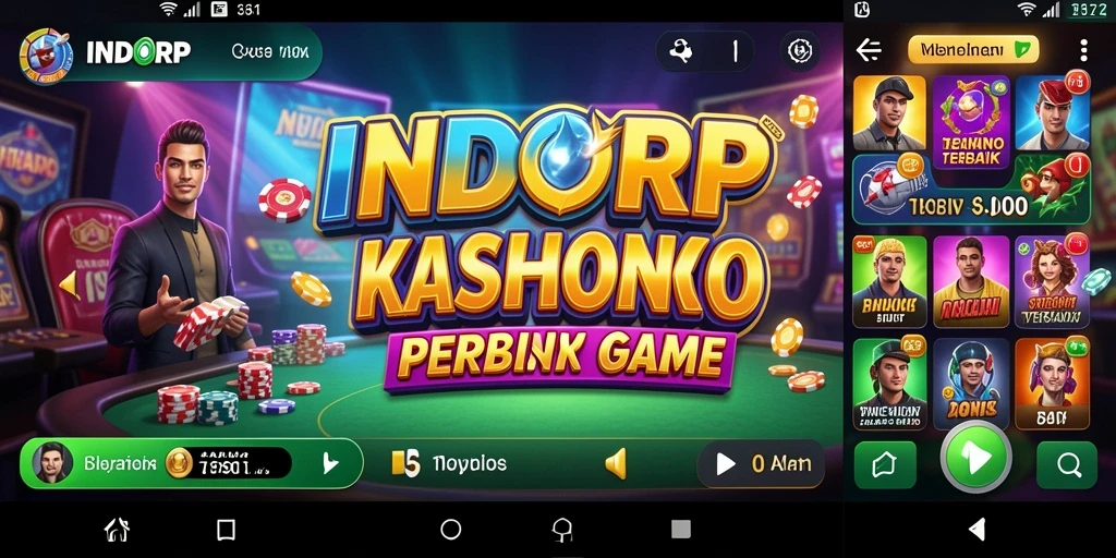 Tampilan gameplay menarik dari aplikasi Kasino INDORP.