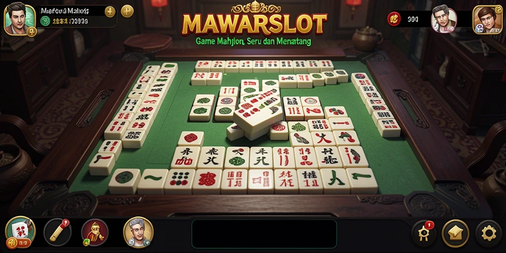 Screenshot gameplay Mahjong dalam MAWARSLOT menunjukkan permainan yang penuh warna dan menantang.