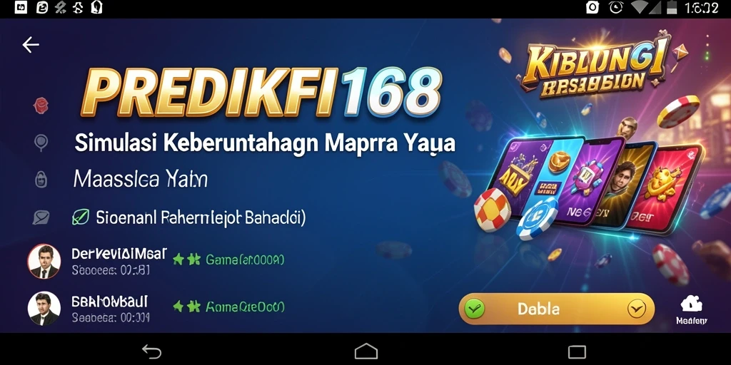 Tampilan gameplay interaktif PREDIKSI168 dengan fitur analisis prediksi.