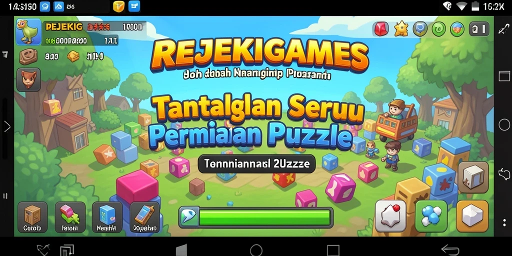 Tampilan interaktif dari gameplay Puzzle yang menantang.