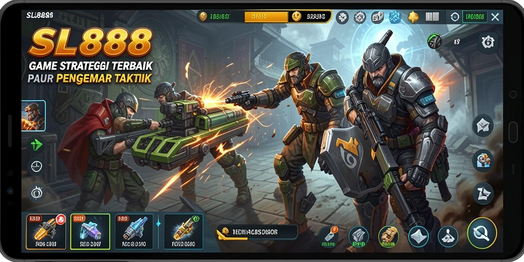 Tangkapan layar SL888 menampilkan aksi gameplay strategi yang mendebarkan.