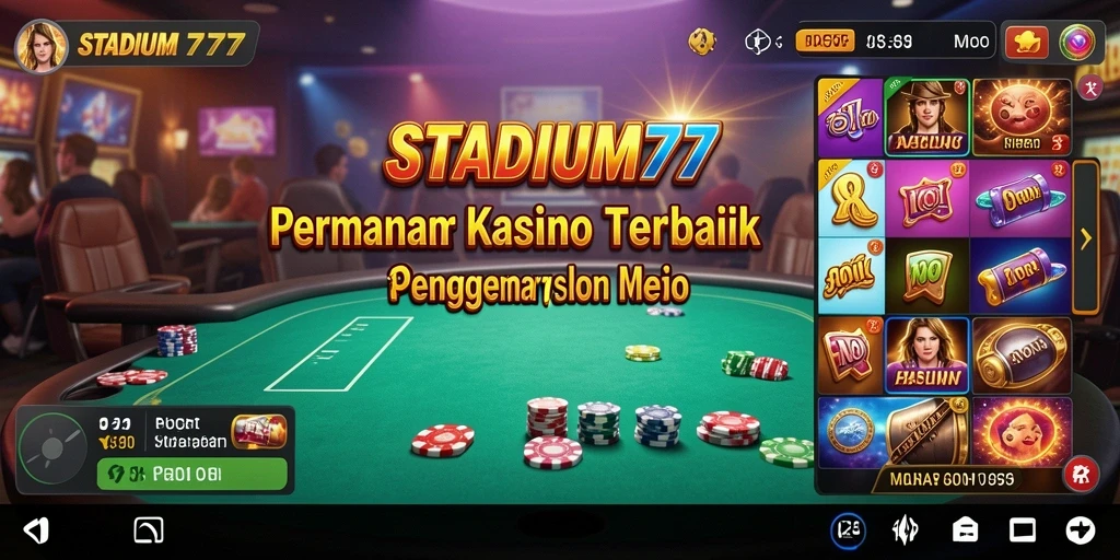 Screenshot STADIUM77 menampilkan pemain sedang menikmati permainan Kasino yang mendebarkan.