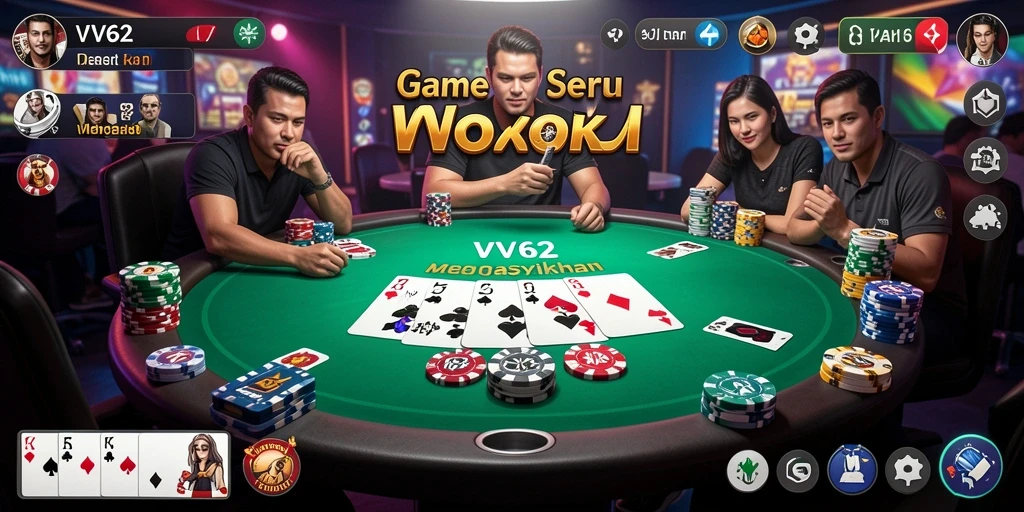 Screenshot <strong>VV62</strong> menunjukkan pengalaman bermain Poker yang mendebarkan.